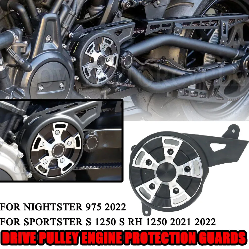 

Suitable For Sportster S 1250 S RH 1250 Nightster 975 2021 2022 Motorcycle New Model Left Rear Sprocket Drive Pulley Engine Prot