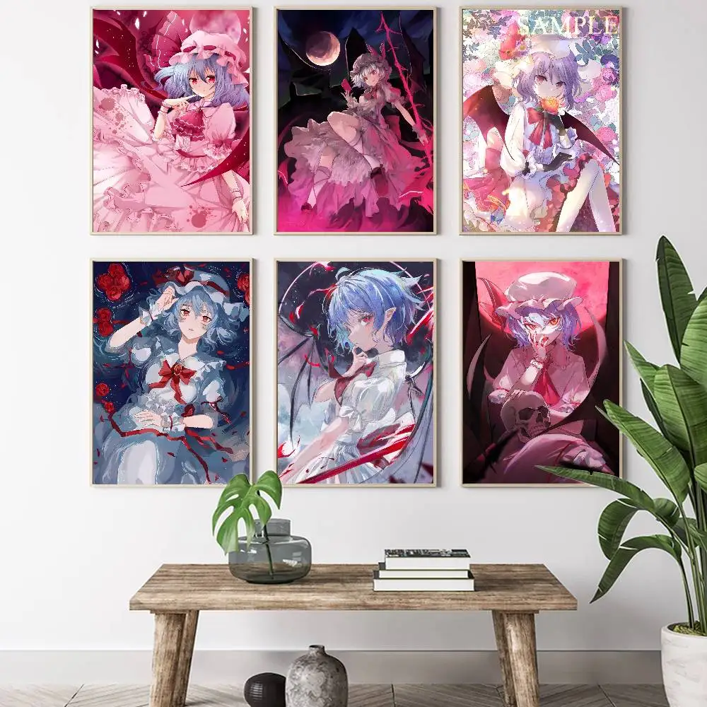 Project Remilia Scarlet Touhou Poster Home Decor HD Sticky Wall Waterproof Home Living Room Bedroom Bar Decoration