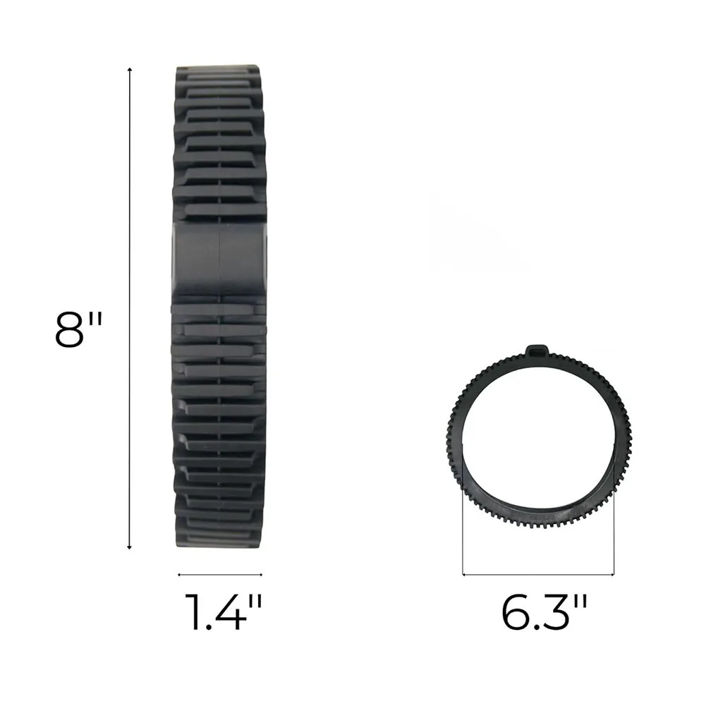 360482 V2 Tire Replacement Kit Compatible with For Pentair For Rebel and For Tucson Pool Cleaners Black Rubber Wheels 1/2 Set