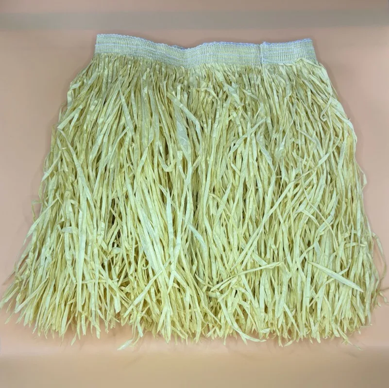 Gonna Hula ispessente personalizzata a 3 strati per bambini adulti Mini gonna in rafia Erba hawaiana naturale per gonna da ballo Luau Party
