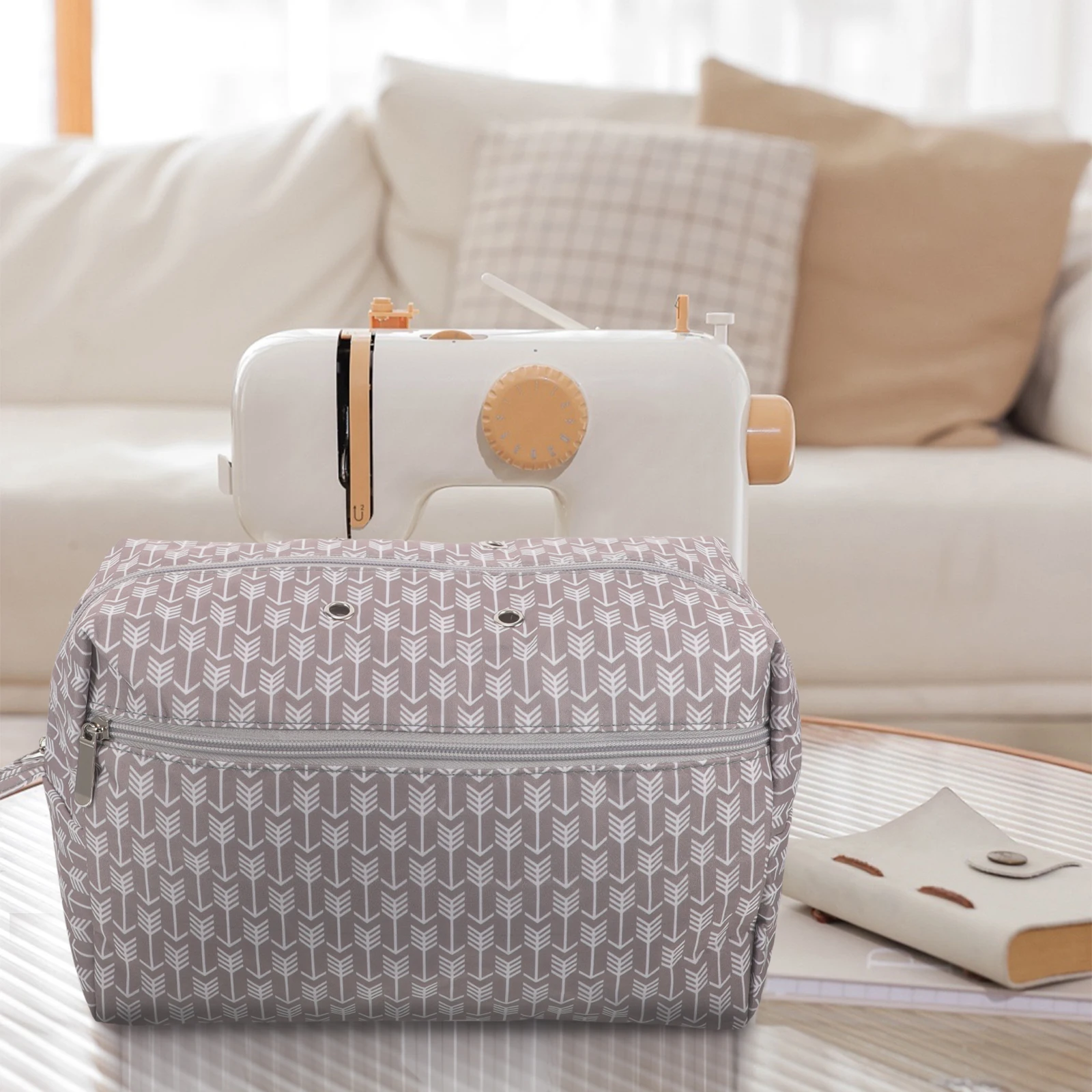 

Crochet Hook Yarn Storage Organizer with Multiple Sewing Case Pockets for Knitting Tools Sewing Case Cross Stitch Bag