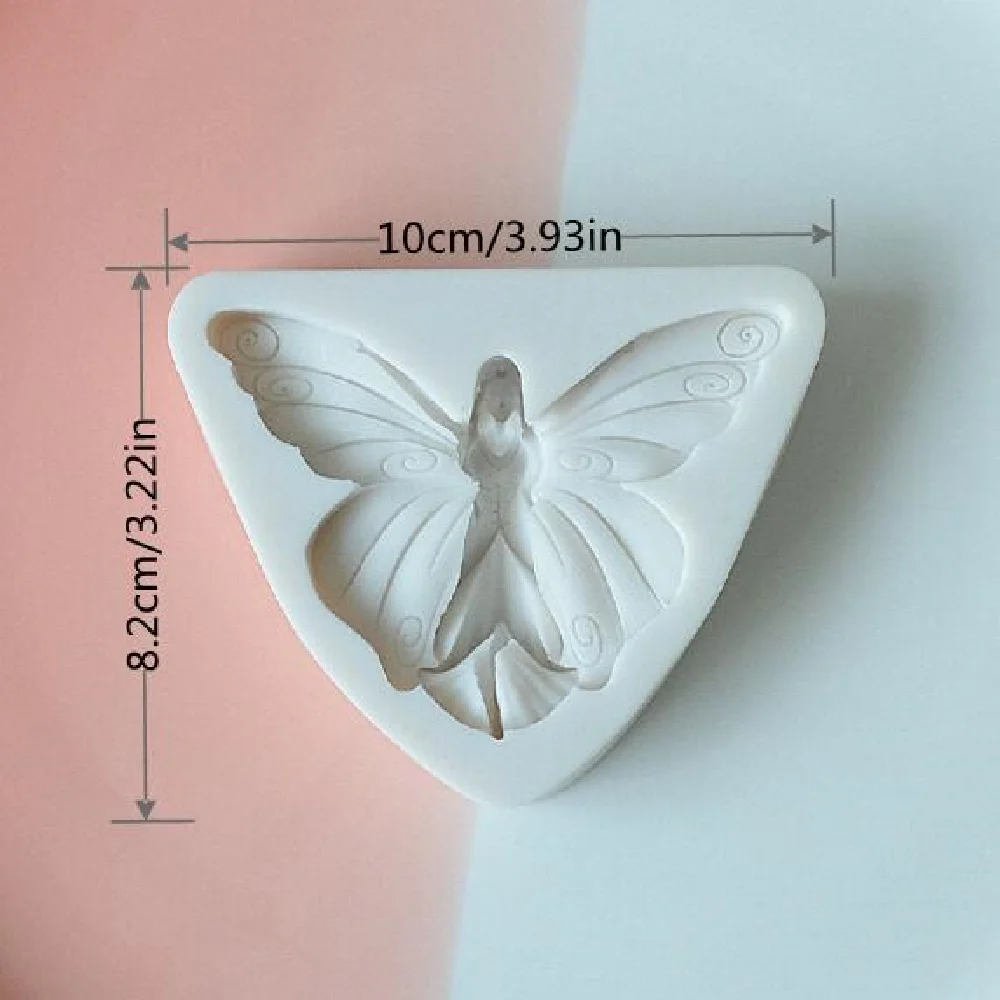 3D Butterfly Fairy Resin Silicone Mold Candy Chocolate Clay DIY Process Fondant Cake Decoration Tool Kitchen Baking Mold