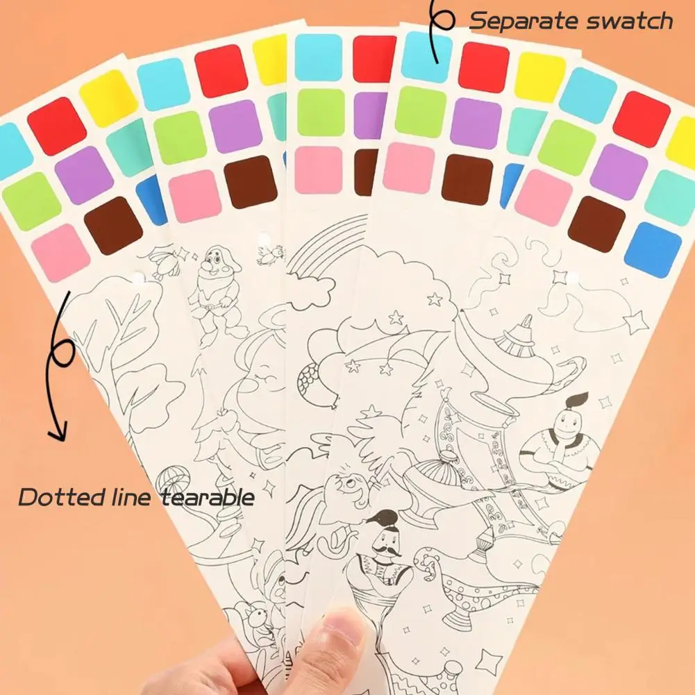 그림 책 세트 어린이 그림 책 페인트 브러시와 어린이를위한 휴대용 수채화 색칠하기 책 20 페이지 Diy 포켓 그림