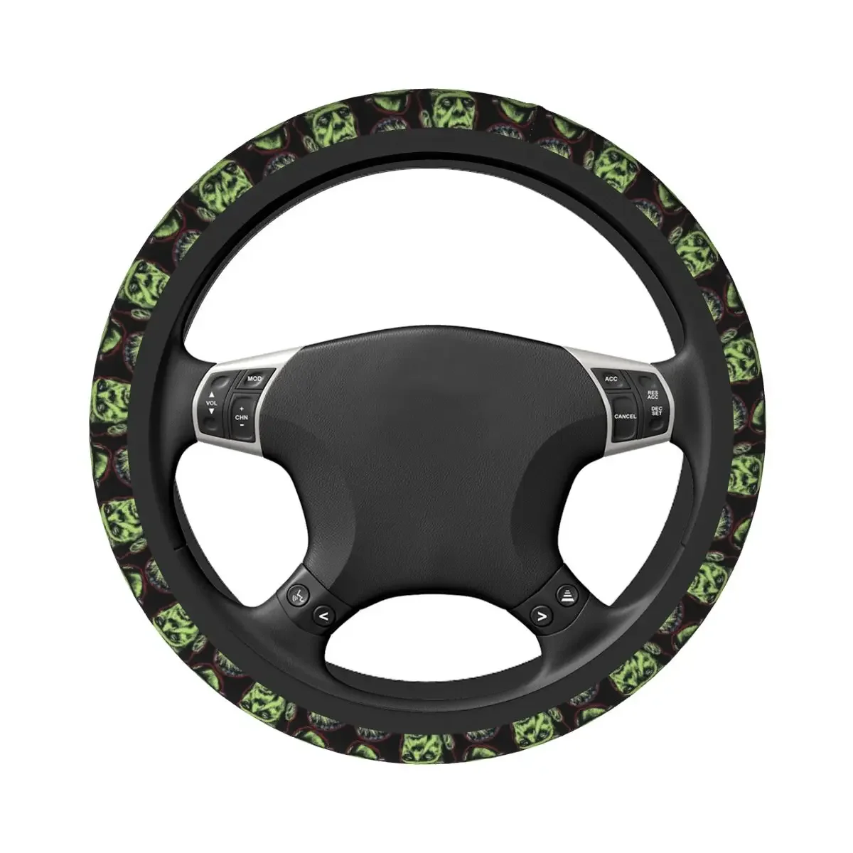 37-38 Car Steering Wheel Covers Frankenstein Monster Halloween Braid On The Steering Wheel Cover Car-styling Car Accessories