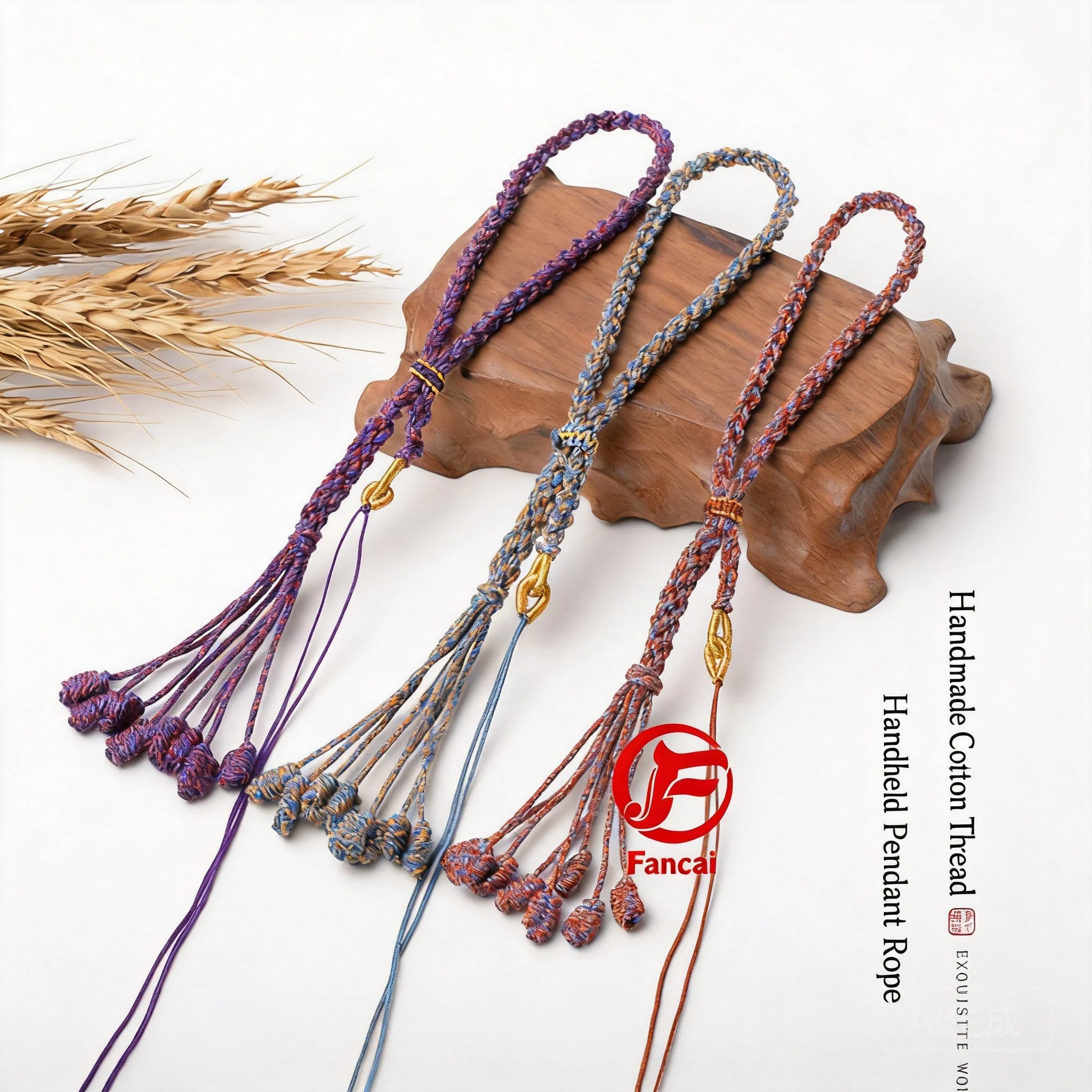 Chinese Style Hand Woven Tibetan Lucky Multicolor Cotton Rope Adjustable Diy Jewelry Accessories Wrist Lanyard For Wenwan Car