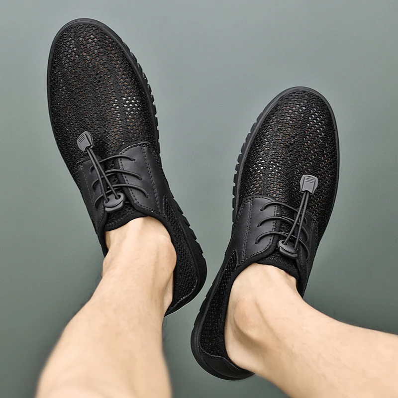 

Летняя сетчатая обувь, уличная мужская обувь на мягкой подошве, дышащая крутая повседневная обувь на плоской подошве, обувь для скейтборда, удобные модные кроссовки