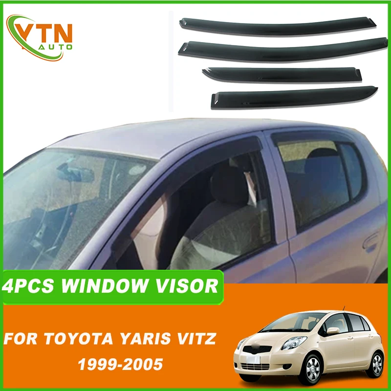 For Toyota Yaris Vitz Echo Platz 1999 2000 2001 2002 2003 2004 2005 2006 2007 Car Window Visors
