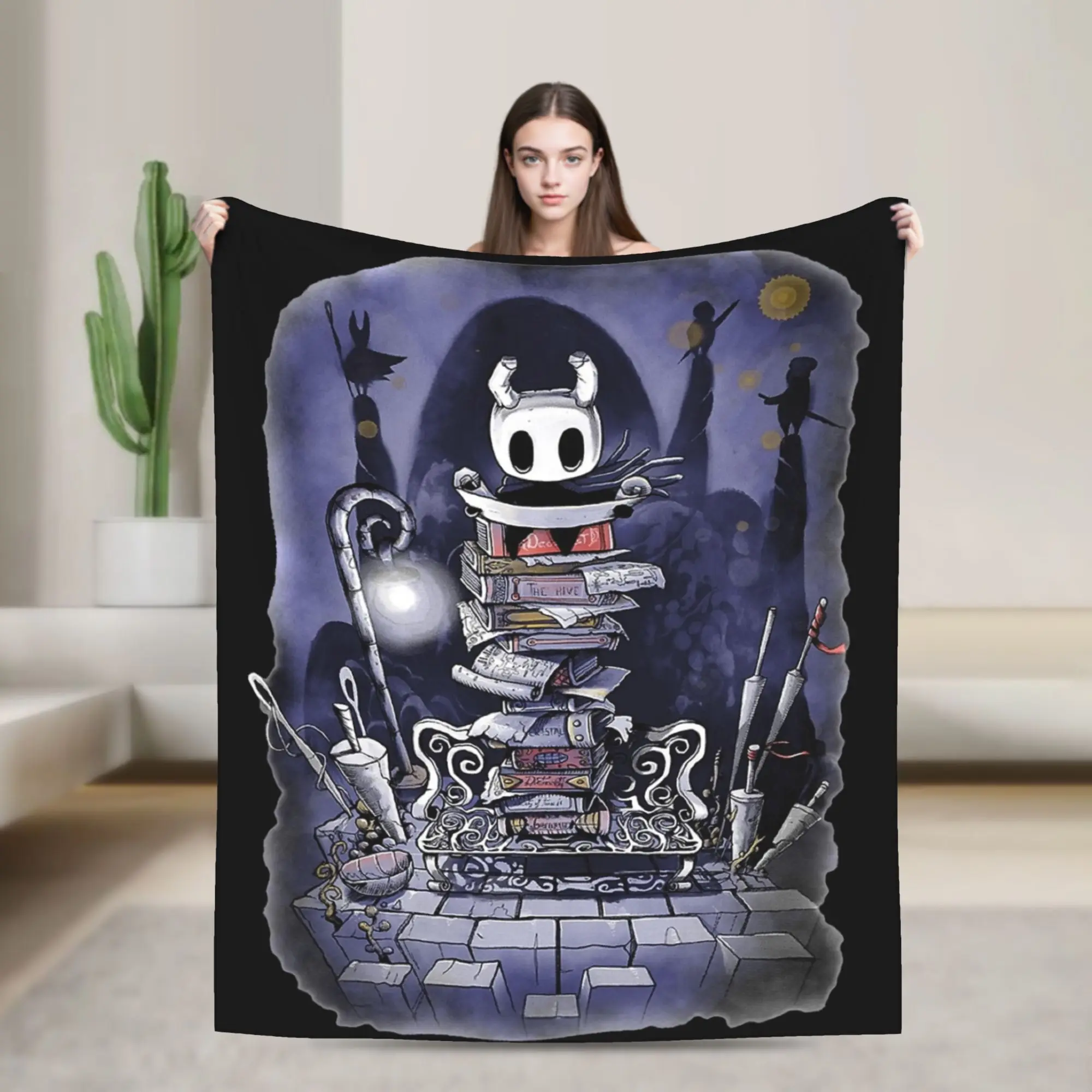 

Hollow Knight Game Blanket Ghost Flannel Awesome Warm Throw Blanket for Home All Season,