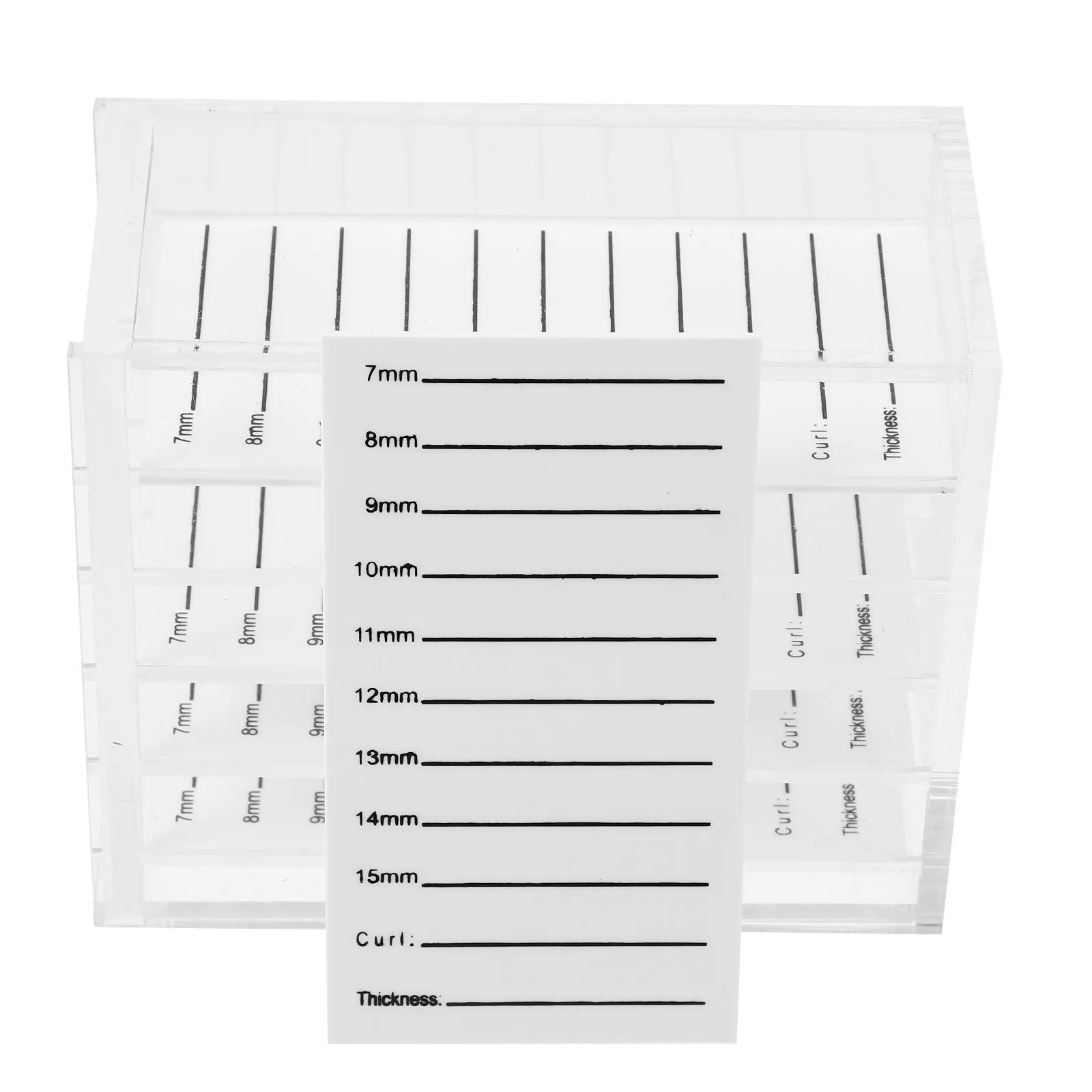 

Eyelash Storage Box Clear Organizer Artificial Empty Boxes False Eyelashes Lash Packaging Case Removable Partition Sliding Door