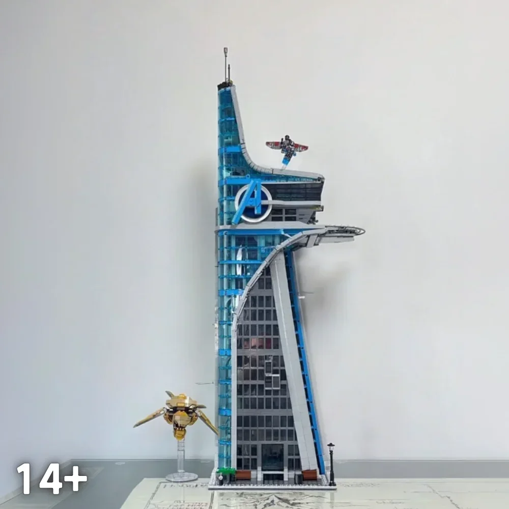 

Новинка 2026: Конструктор «Башня Супергероев» (5201 деталь) с фигурками, архитектурный набор «Вид на улицу» для детей, подарки на День рождения и Рождество, 76269