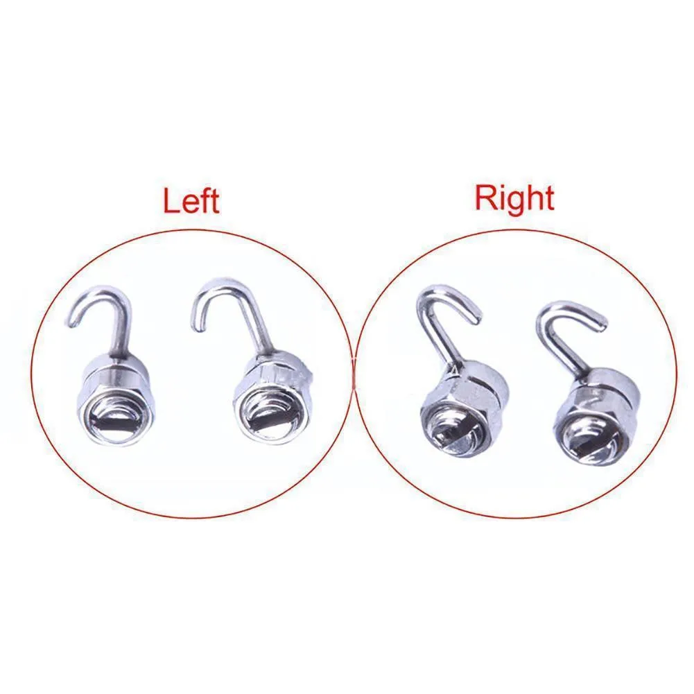 10 PCs Orthodontic Dental Crimpable Hook Stops Lock Left & Right with Instrument