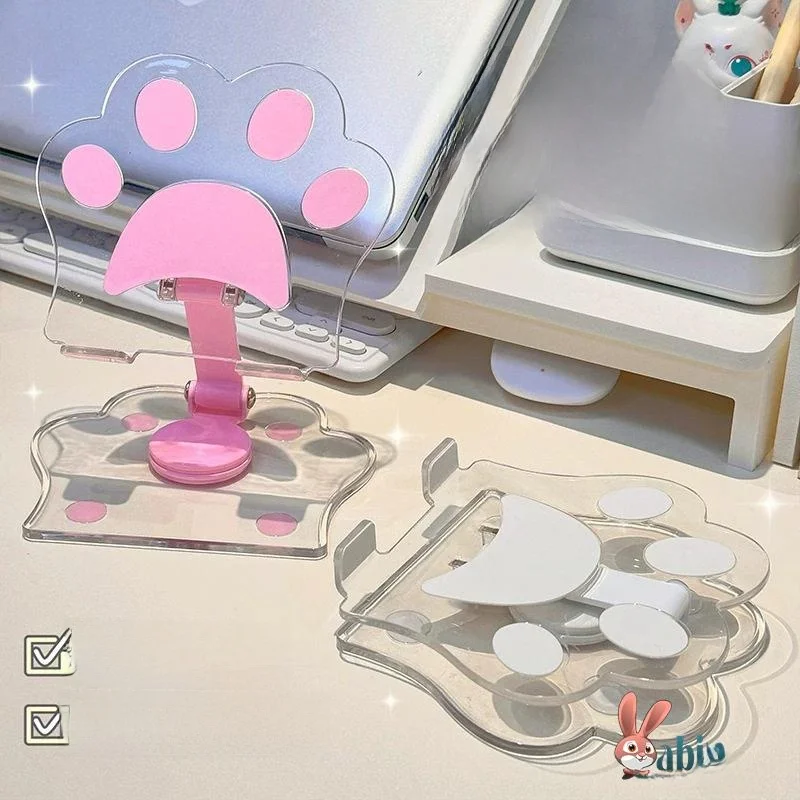 

Симпатичная прозрачная подставка для мобильного телефона и планшета для дома и рабочего стола, идеально подходит для просмотра сериалов и учебы в общежитиях.