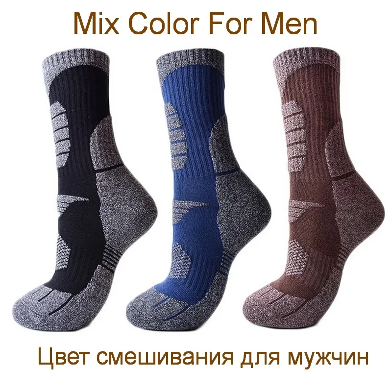 3 Pairs Thicken Winter Warm Socks Men Women Outdoor Sports Socks For Camping Hiking Climbing Ski Thermal Socks Thermococcus M L image 5