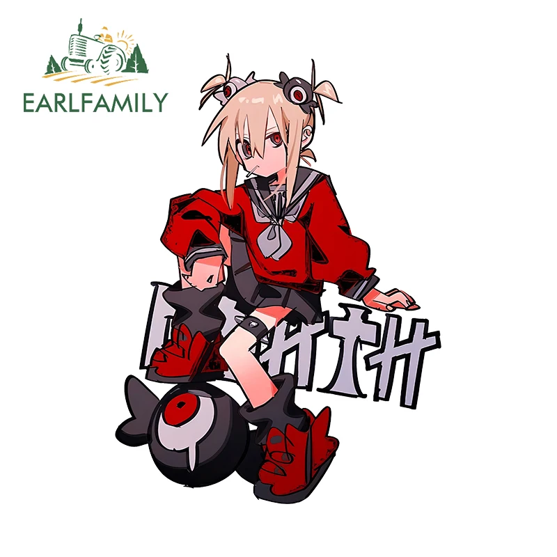 EARLFAMILY 13cm × 9.4cm Colorful Original Girls Car Stickers Creative Personality Accessories Nice Scratch-Proof Car Gadget