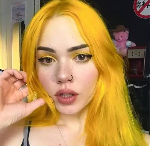 Ginger Yellow Wig Synthetic Lace Front Wig Straight Lace Wigs For Women Glueless Ready to Wear Synthetic Hair Lace Cosplay Wig