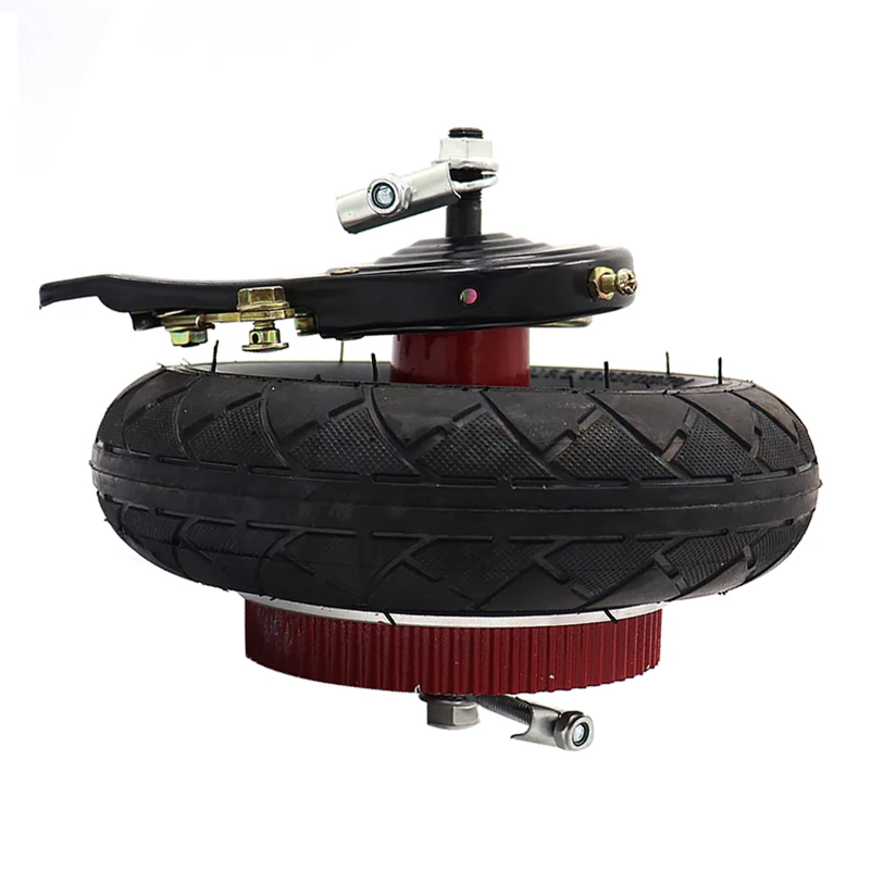 8 Inch 200x50 Electric Scooter Wheel Vehicle Pneumatic Tire Inner Tube or solid Tyre with Alloy Rim Red 4 rhizome rear pulley