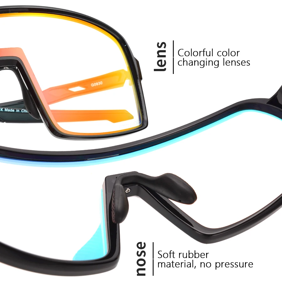 نظارات GCXL فوتوكروميك لركوب الدراجات UV400 نظارات شمسية رياضية خارجية لركوب الدراجات الجبلية للرجال والنساء نظارات ركوب الدراجات على الطرق