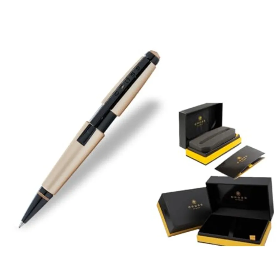 

Edge™ Matte Hazelnut Lacquer Rollerball Pen with Contrasting PVD Appointments