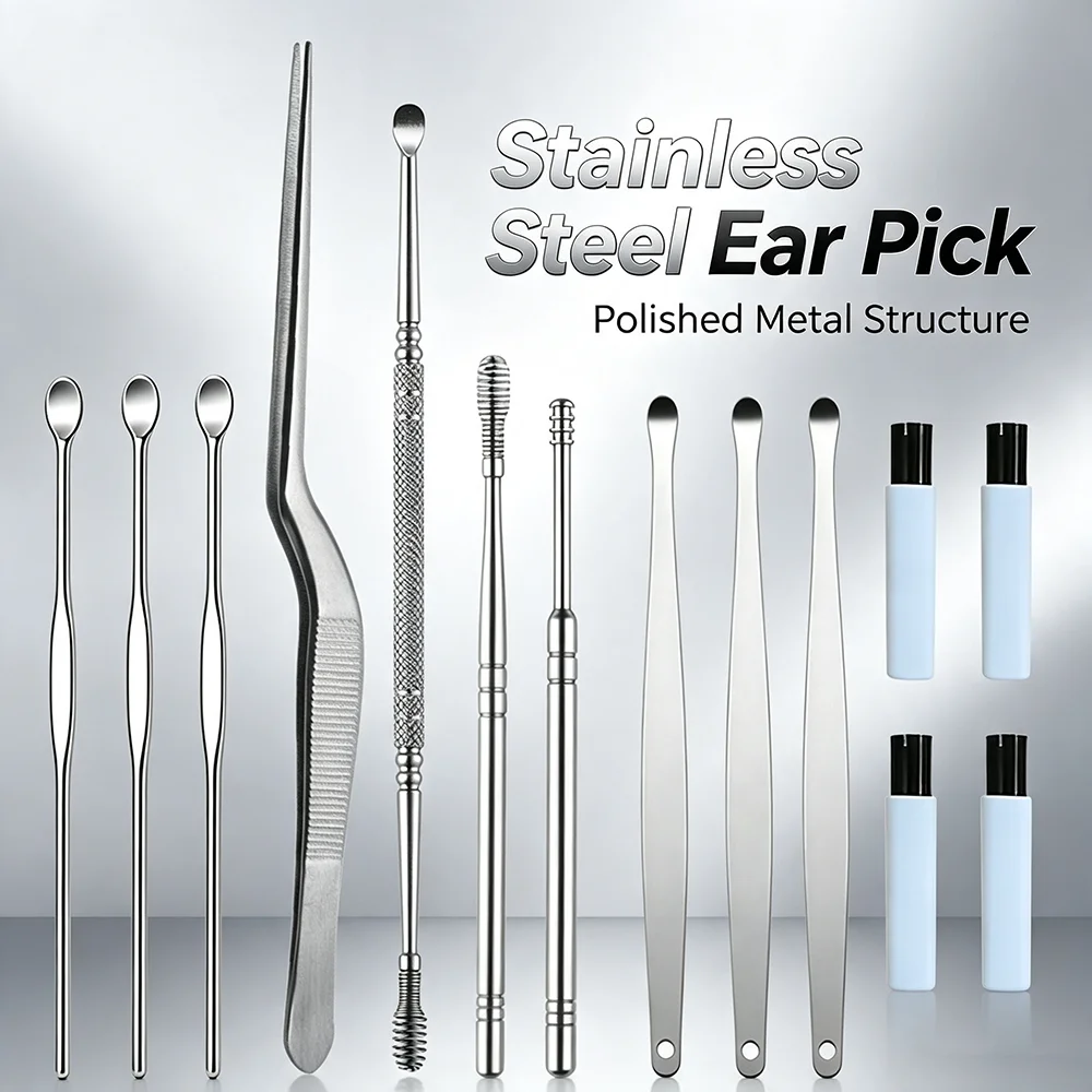 Stainless Steel Ear Wax Cleaning Tool, Ergonomic Ear Spoon Ear Pick, Anti-rust Polished Surface For Indoor And Outdoor Ear Care