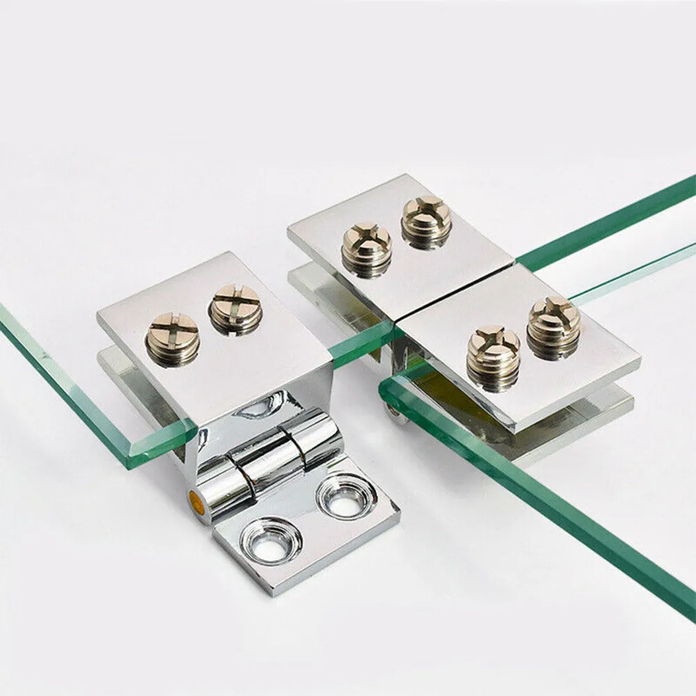 Zinc Alloy Cabinet Cupboard Hinge 2pc Bathroom Shower Glass Door Set Suitable for 5 8mm Glass Easy Installation