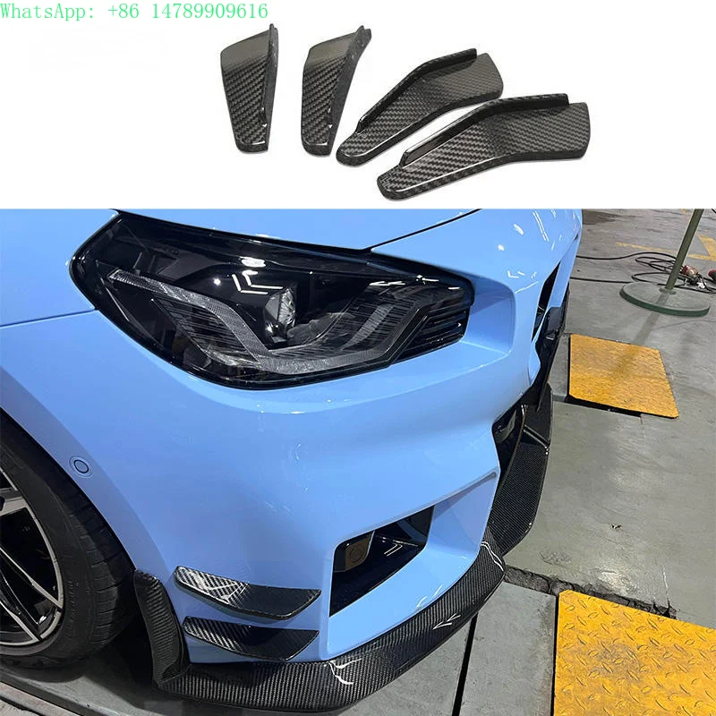 Complete OEM Facelift Conversion & Custom BuildYOMDO TK Style Real Carbon Fiber Front Bumper Canards Trim Separator Front Splitt