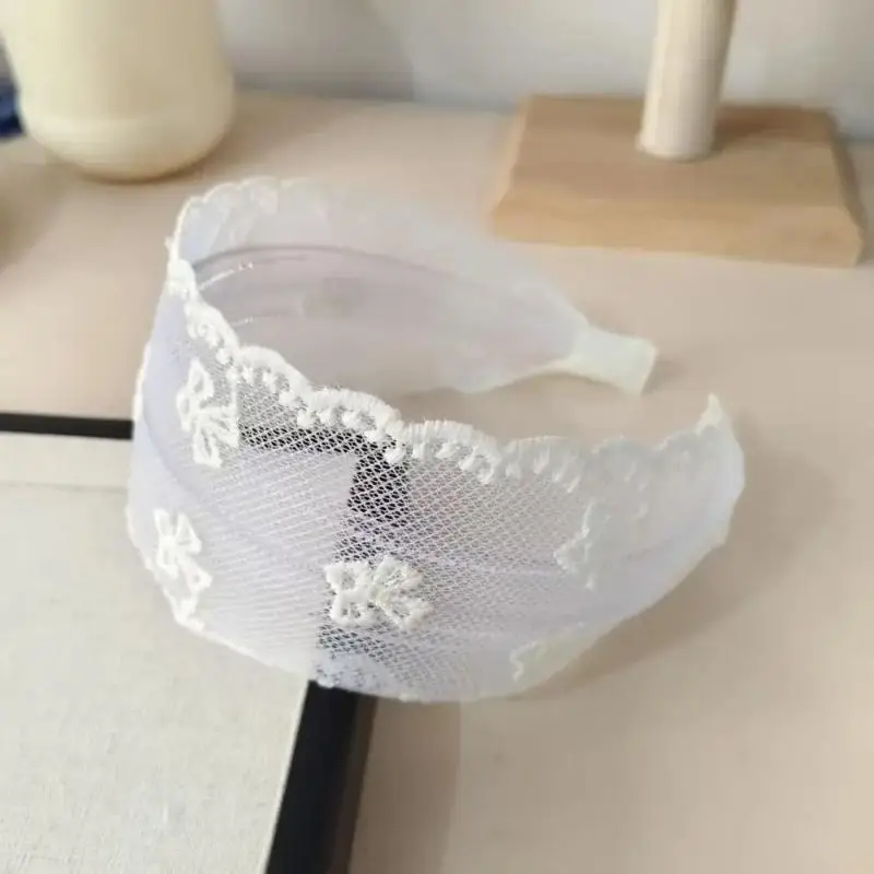 Neue Niedliche Elegante Weiße Spitzen-Haarbänder Stirnband für Frauen und Kinder Scrunchies Haarreif Haarschmuck Kopfschmuck Ornament – Detail 14