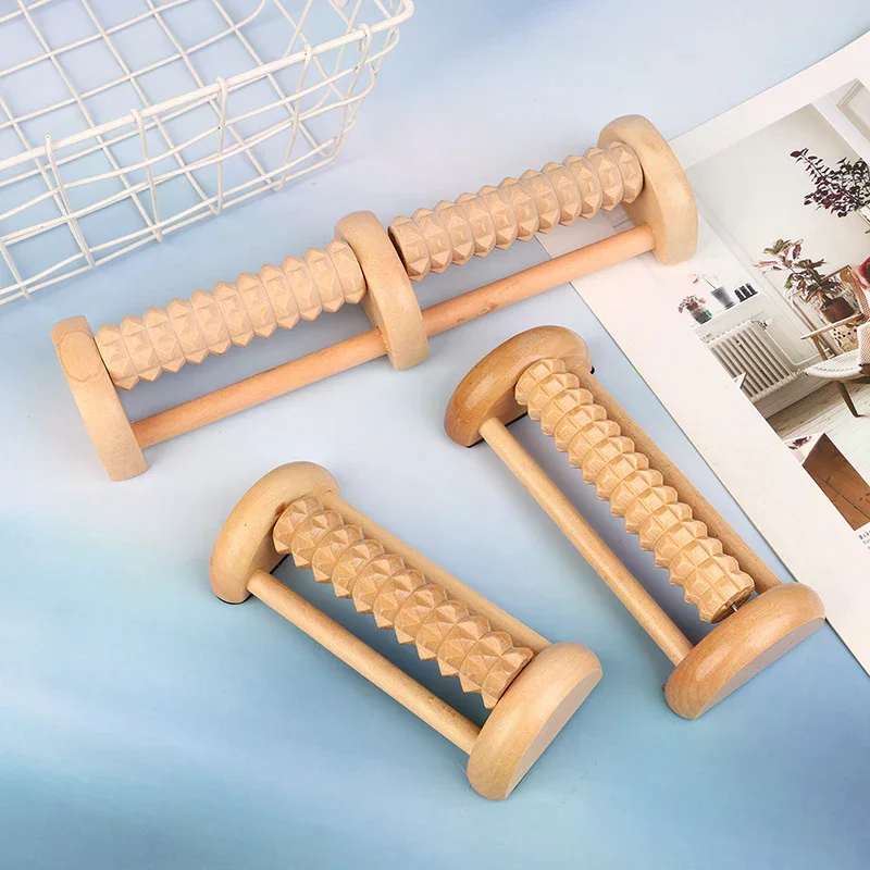 

Массажер для подошвы для ног снимает подошвенный фасциит, деревянный роликовый тип, массажер для ног и ног из цельного дерева, шарик для акупунктурных точек, дорожный тип стопы