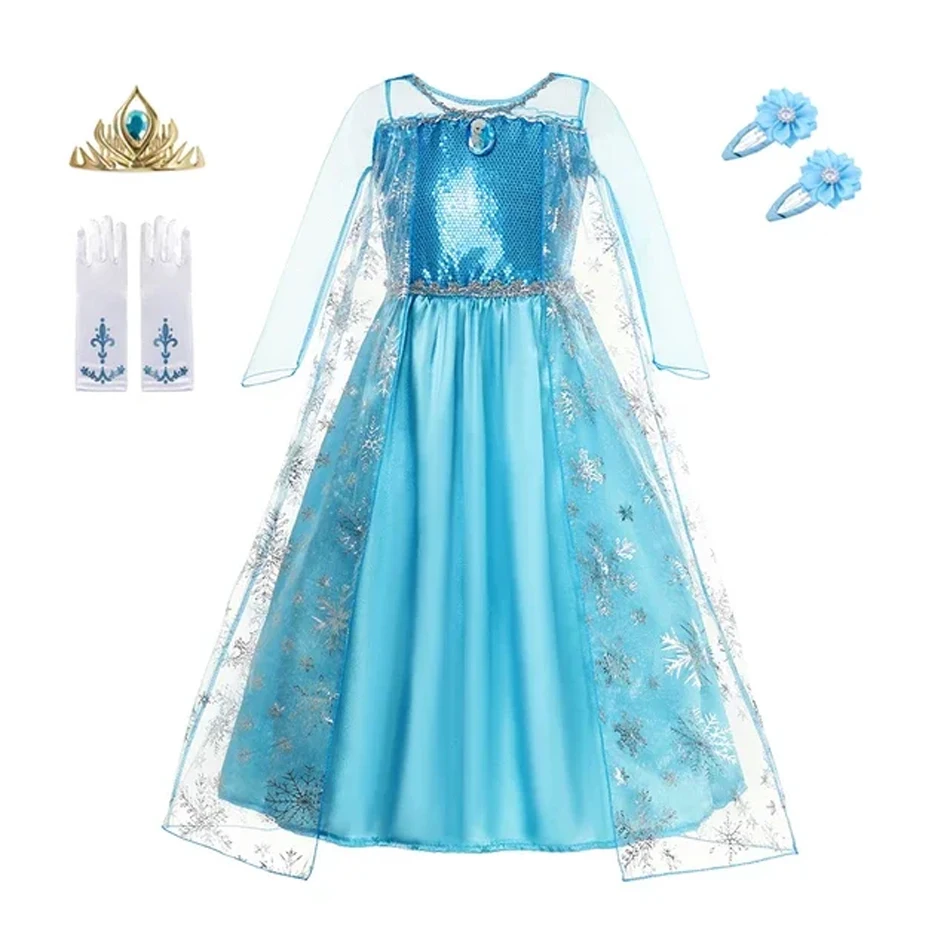 2025 Carnival Party Ball Dress, children's dress Princess dress, Cosplay Princess dress + accessories