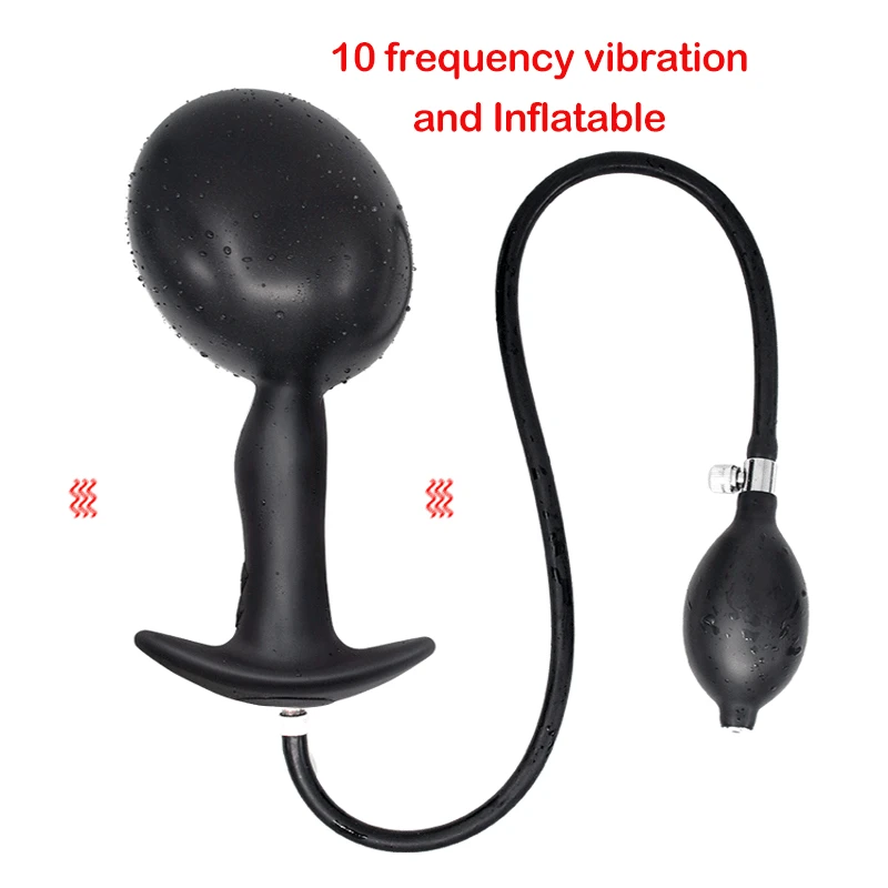 Imagem -02 - Wetips Preto Silicone Inflável Enema Plug Douche Anal Expansor Lavado Buttplug Rectal Enema Chuveiro Anal Enemas Limpo