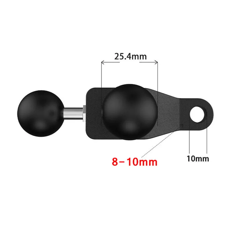 더블 볼 헤드 네비게이션 장착 브래킷, 램 브래킷, 휴대폰 브래킷용 백미러 베이스, 1 인치