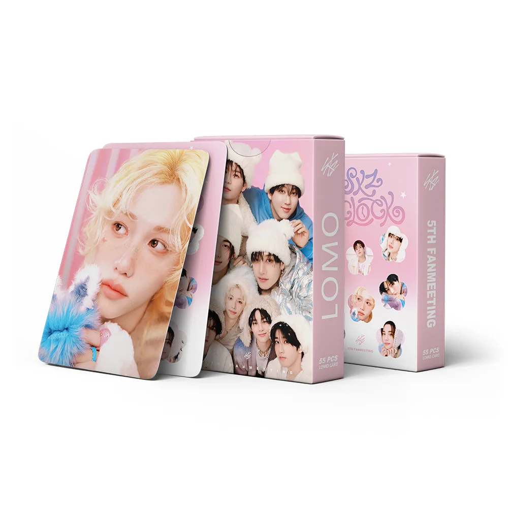 

55pcs/set SKZ'S Clock Kpop Photo album Lee Know Hyunjin Changbin Lomo Cards Photocards Fans Collcetion High Quality HD Postcard