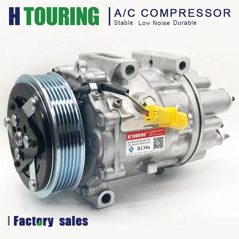 SD7V16 Ac Compressor for Citroen/Fiat/Lancia/Peugeot 9655229080 9659749480 9686061980 6453.TA 6453.TC 6453.VC 6453.VE 6453.YW