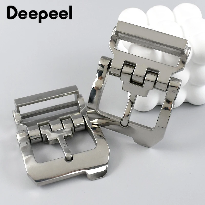 1Pc 40mm Deepeel Stainless Steel Man Belt Buckle Metal Pin Buckles Belts Head for 38-39mm Waistband Body Men's Jeans Accessories - Image 5