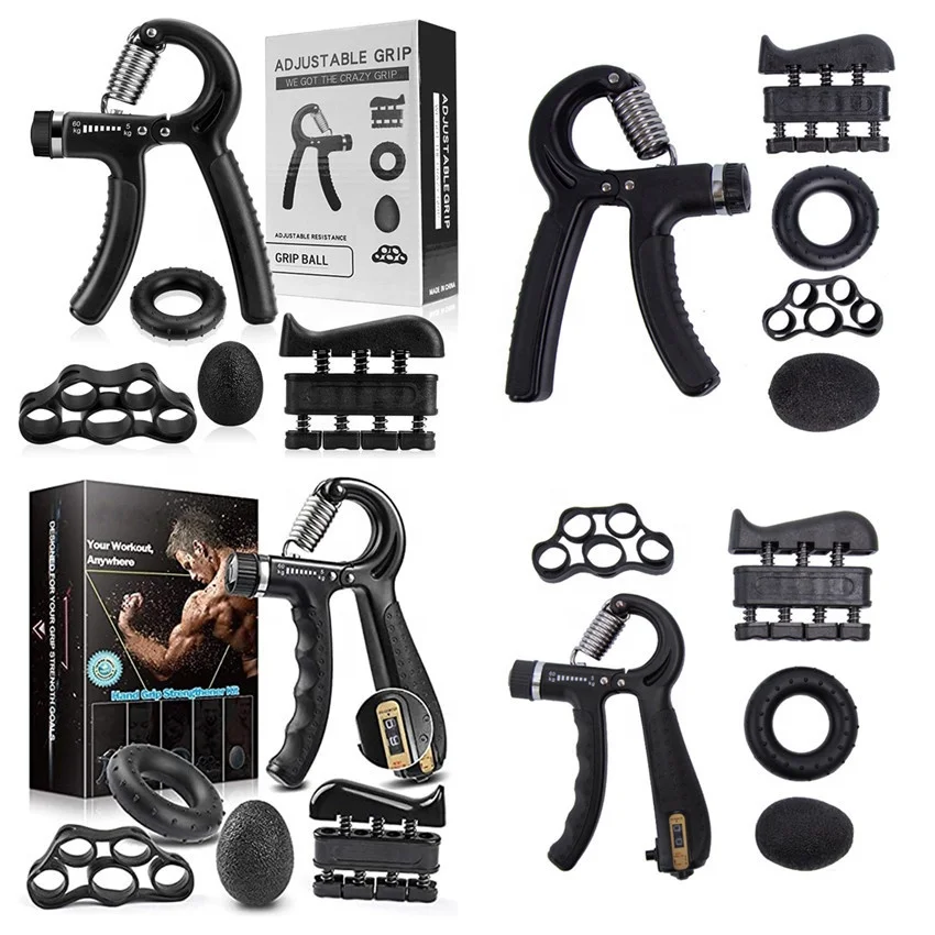 Hand Gripper Set Strength Trainer Counting Forearm Strengthener Workout Kit 5 Packs Adjustable Resistance Hand Grip Strengthen