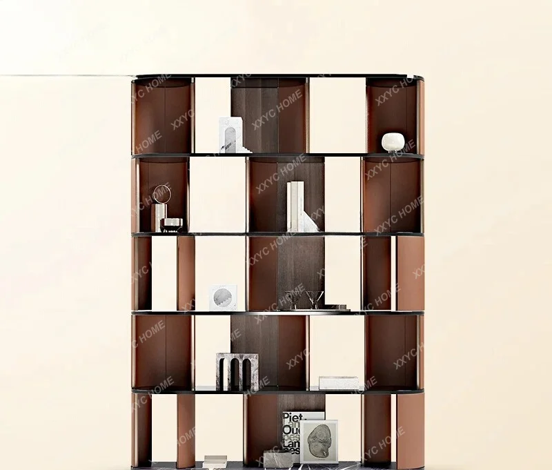 Hot sales Minimalist high-end multi-layer storage bookshelf, large flat display cabinet, whole house custom cabinet