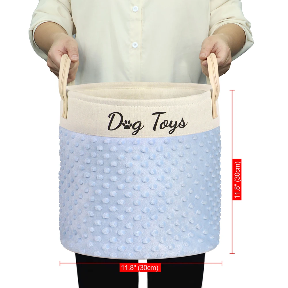 Dog Toy Storage Basket Foldable Dogs Box Bag Collapsible Pet Puppy Organizer Baskets For Toys Clothes Accessories Pet Supplies