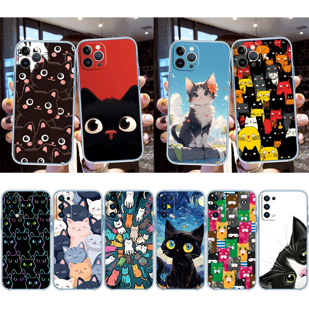 Funda de teléfono IM21 Cat Kitten Meow para LG K22 K30 K40 K40S K41 K42 K50 K50S K51 K51S K52 K61 K62 K71 K92 Q60 Q61 V40 V50 V60