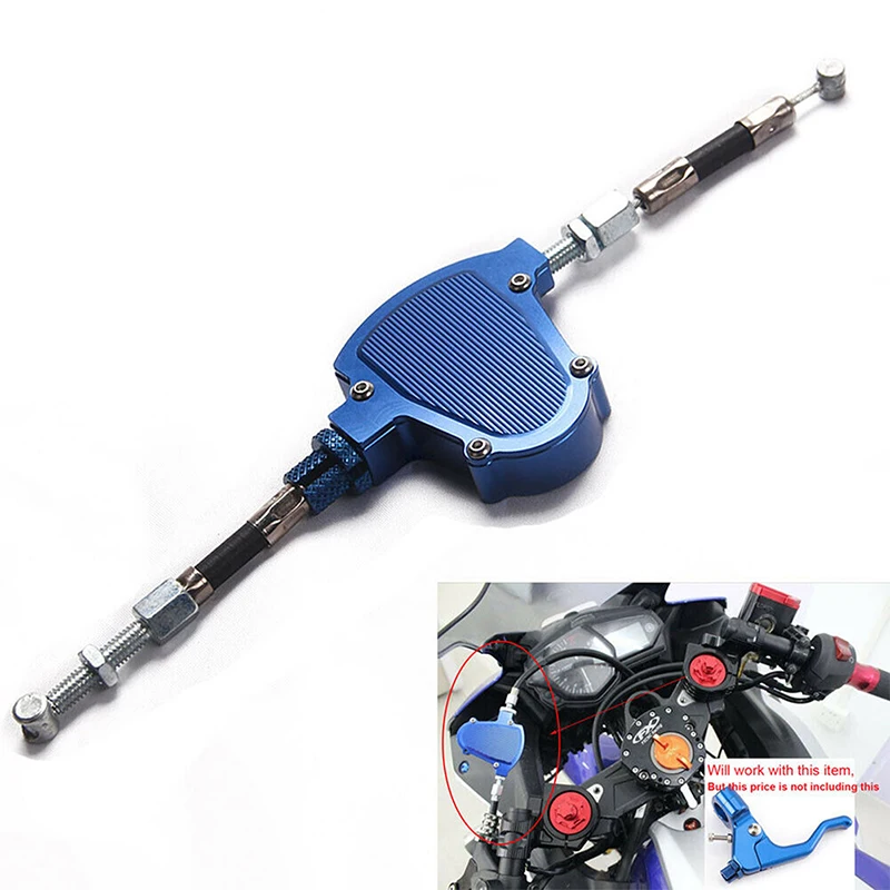 Motorcycle Clutch Pull Cable Lever System Accessories Aluminum Alloy Universal Blue Fit For Honda Kawasaki Suzuki Yamaha