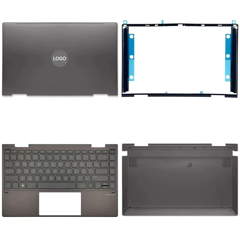 

NEW For HP ENVY X360 13-AY TPN-C147 Laptop LCD Back Cover Front Bezel Upper Palmrest Bottom Base Case Keyboard Hinges