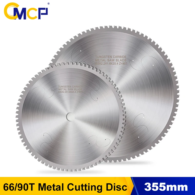 

CMCP 1PC Metal Cutting Blade 355mm Circular Saw Blade For Aluminum Iron Steel Metal Cutting Disc Carbide Saw Blade 66T 90T