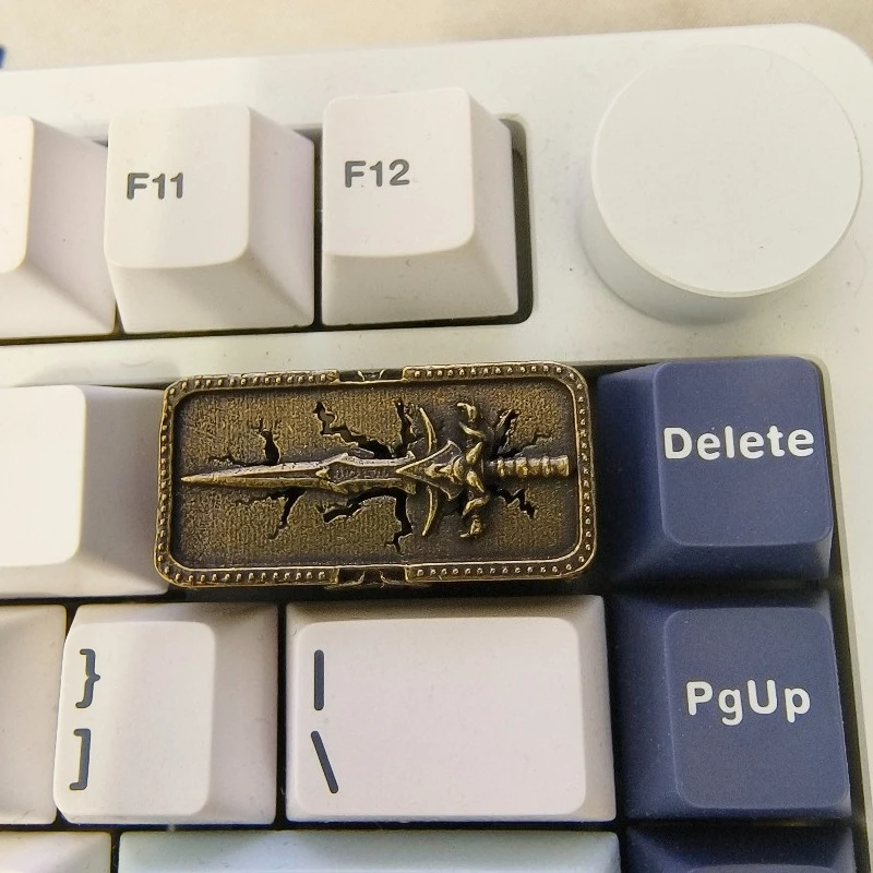 Anime Keycaps World of Warcraft Frostmourne Custom Keycaps for Mechanical Keyboards Key Caps DIY Brass Metal Keycap PC Gifts