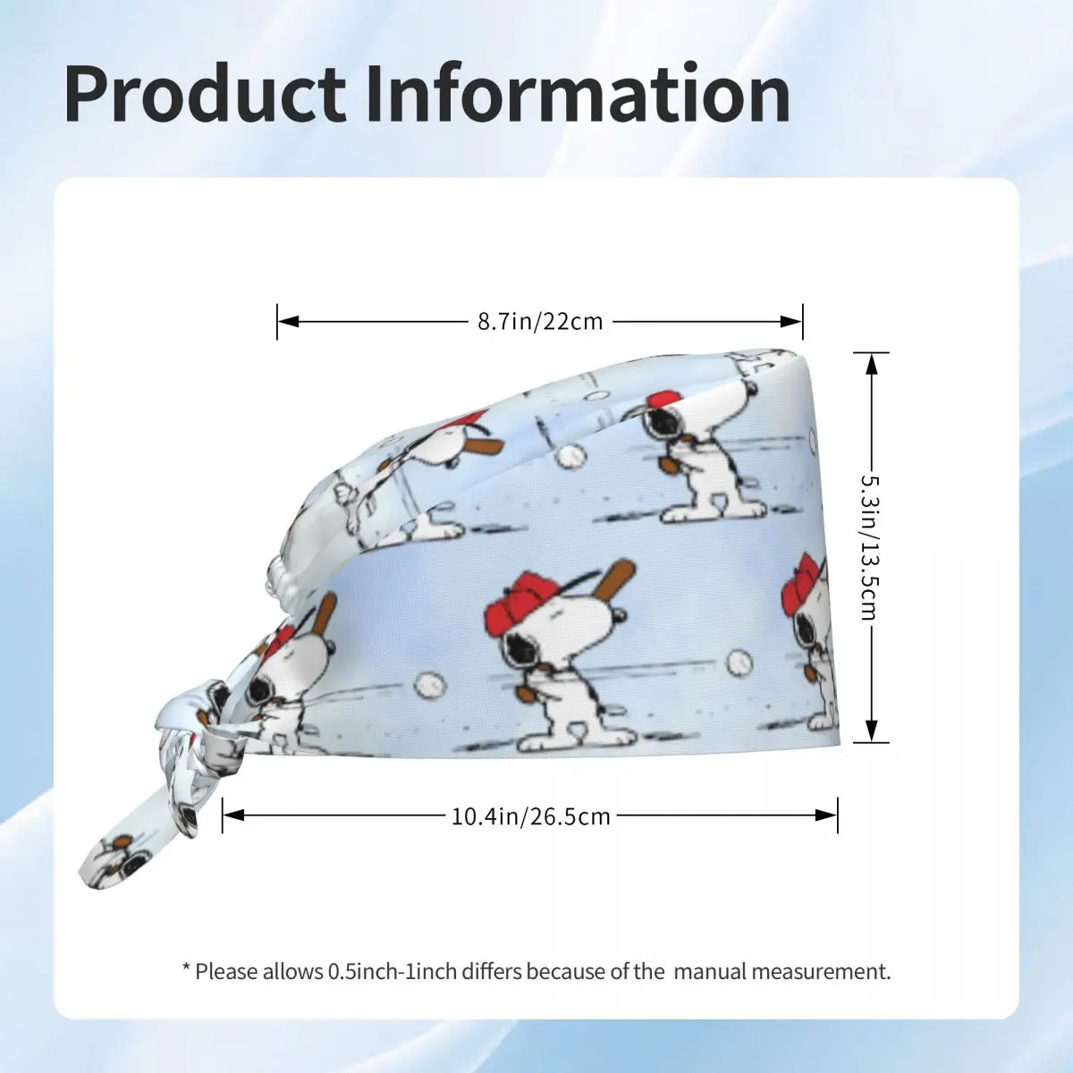 مخصص S-Snoopys الرجعية الموظفين الطبية الدعك قبعة الرجال النساء الفول السوداني موضة مطبوعة طبيب التمريض قبعة جراحية فرك قبعات