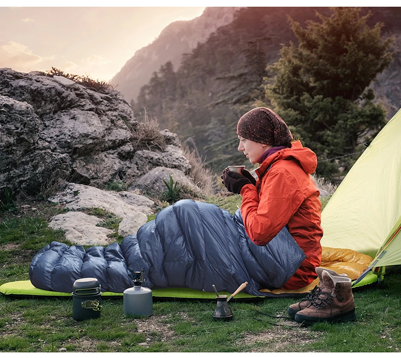 Kamperbox Ultraleichter Daunenschlafsack Camping Outdoor Camping Schlafsack Daunen UL250 – Detail 4
