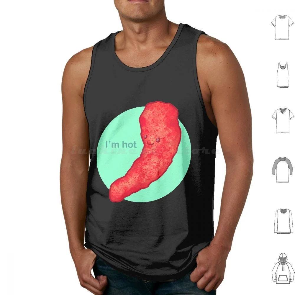 Flamin Hot Tank Tops Print Cotton Chips Cute Fast Food Kawaii Spicy