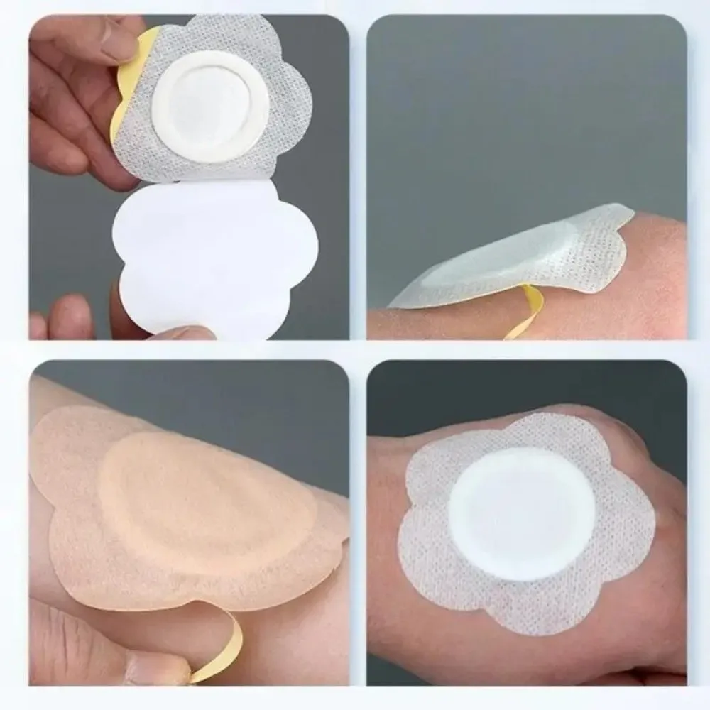 50pcs Non-Woven Fabric Disposable Navel Stickers Self-Adhesive Breathable Castor Oil Pack Sticker Belly Button Protectors Women