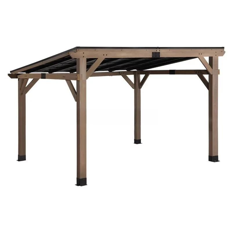 

Factory Directly Outdoor Patio Gazebo Pergola Pavilion 10x12 Ft. Wooden Gazebo for Garden Lawn Deck Villa Parking