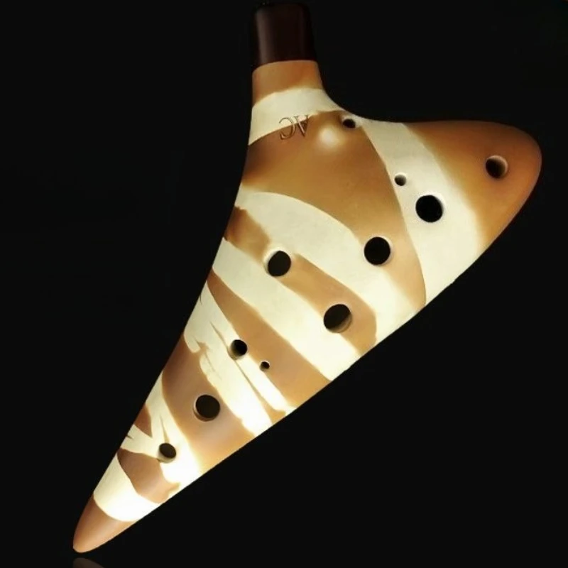 12 Hole Ocarina Alto C Tone Clay Ocarina Portable Handmade Playing Pottery Flute Beginners Children Practice Playing Ocarinas