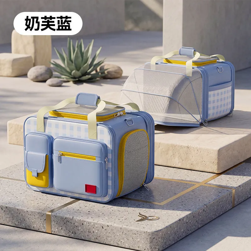 Bolsa de transporte transpirable para perros y gatos ligera de viaje