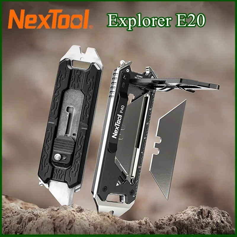 

Nextool Explorer E20 Многофункциональный инструмент для кемпинга на открытом воздухе, открывалка для бутылок, художественный нож со сменными лезвиями