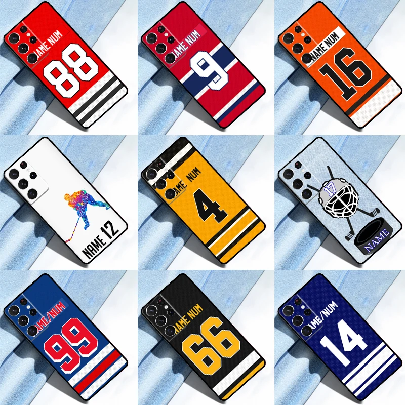 Ice Hockey Personalised Case For Samsung Galaxy S23 S21 S20 FE S8 S9 S10 Note 10 Plus S10e Note 20 S22 Ultra Cover